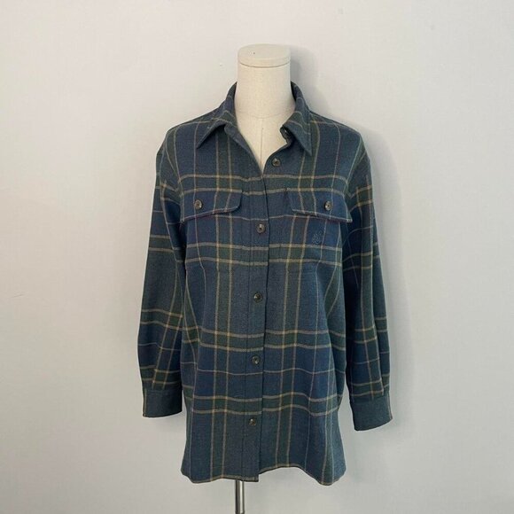 Vintage Ralph Lauren 100% Wool Plaid Shirt/ jacket Womens Size Small - Picture 1 of 7